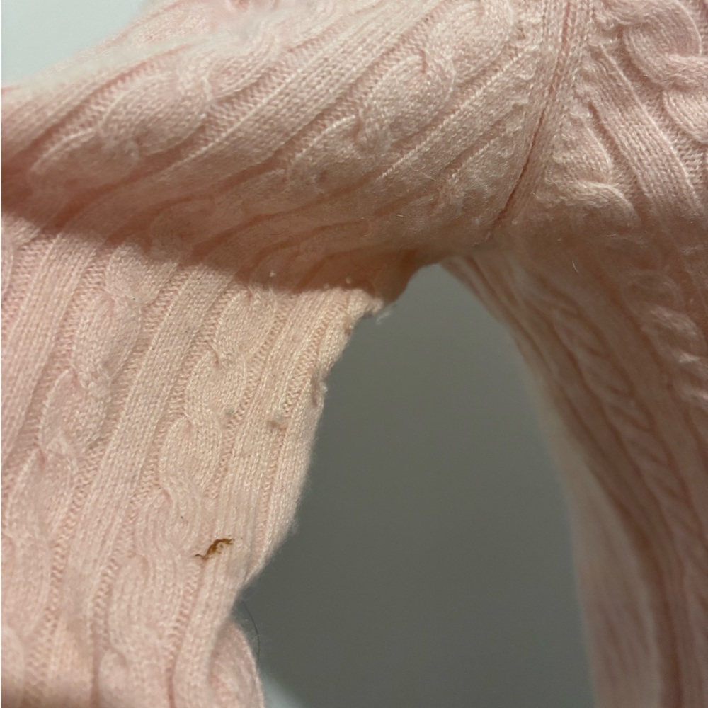 Women’s Charter Club Fitted Turtleneck Cashmere Sweater Light Pink - Picture 8 of 9